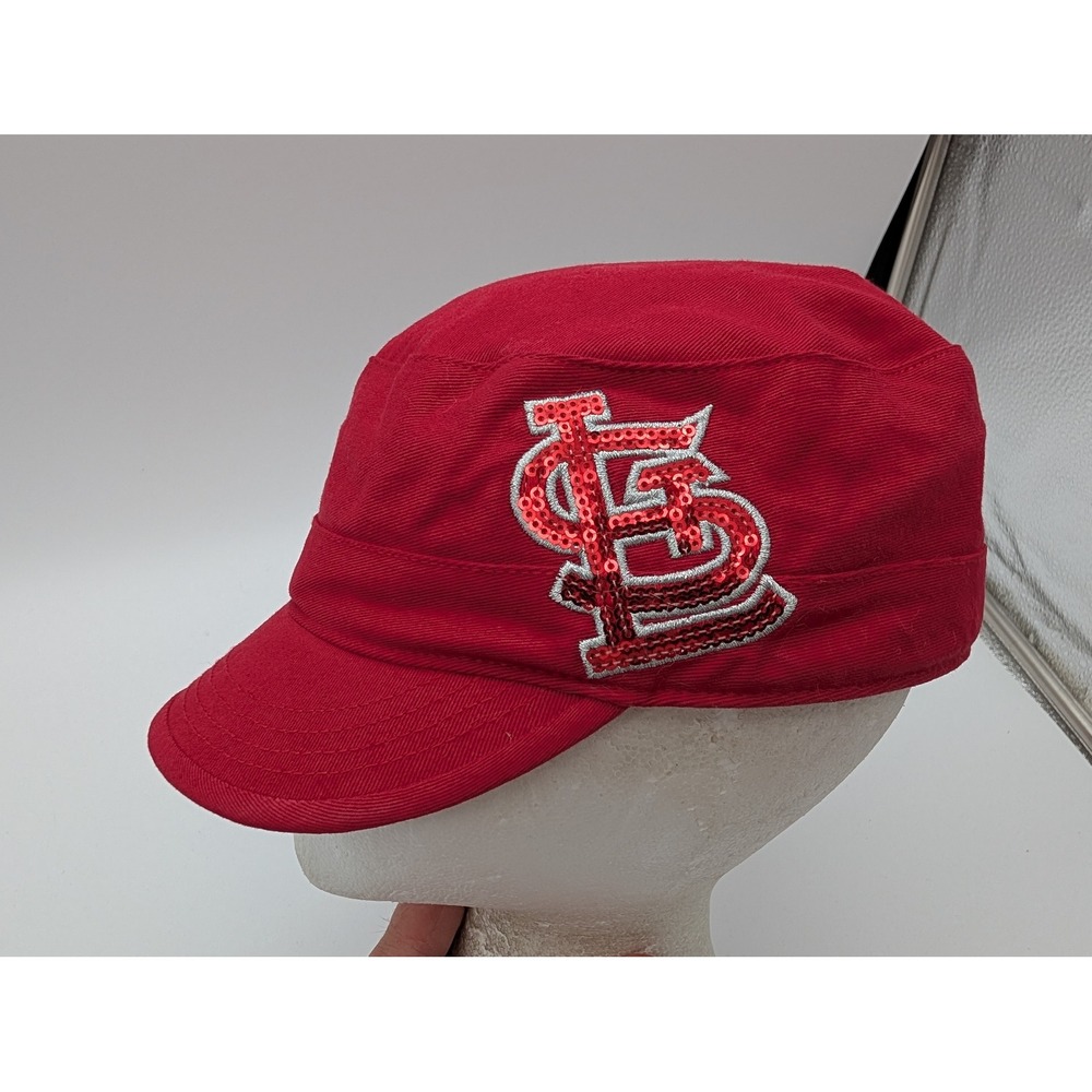 47 Brand St Louis Cardinals Womens Red Cadet Hat Sequin Logo Adjustable Cap